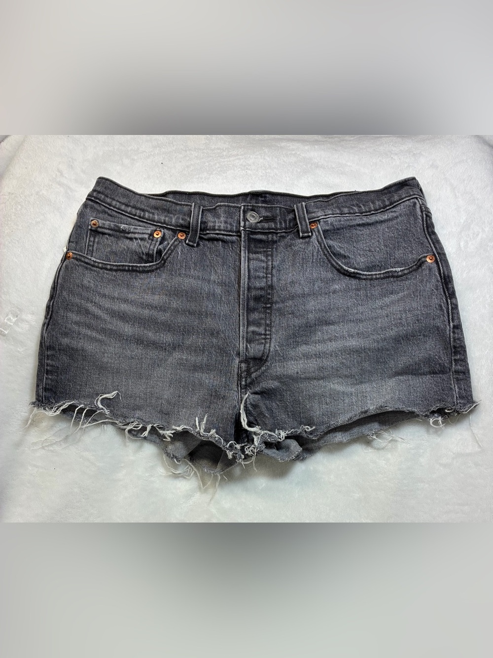 Levi’s 501 Cutoffs - Black Washed Denim - W31